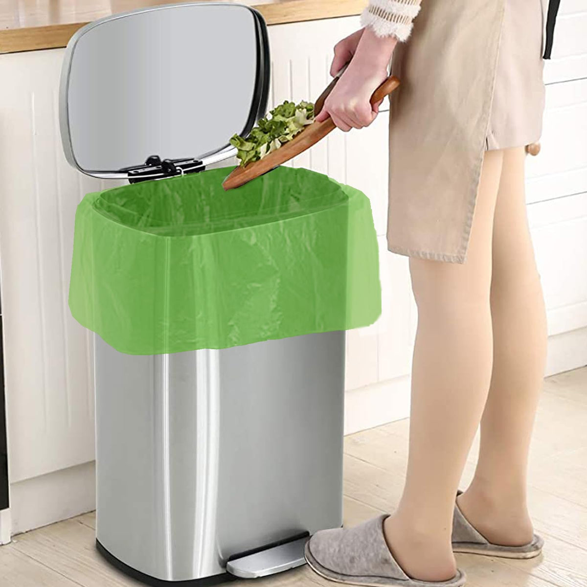 KITBEST 10L Biodegradable Bin Liners 120 Count Food Waste Trash Bags Small