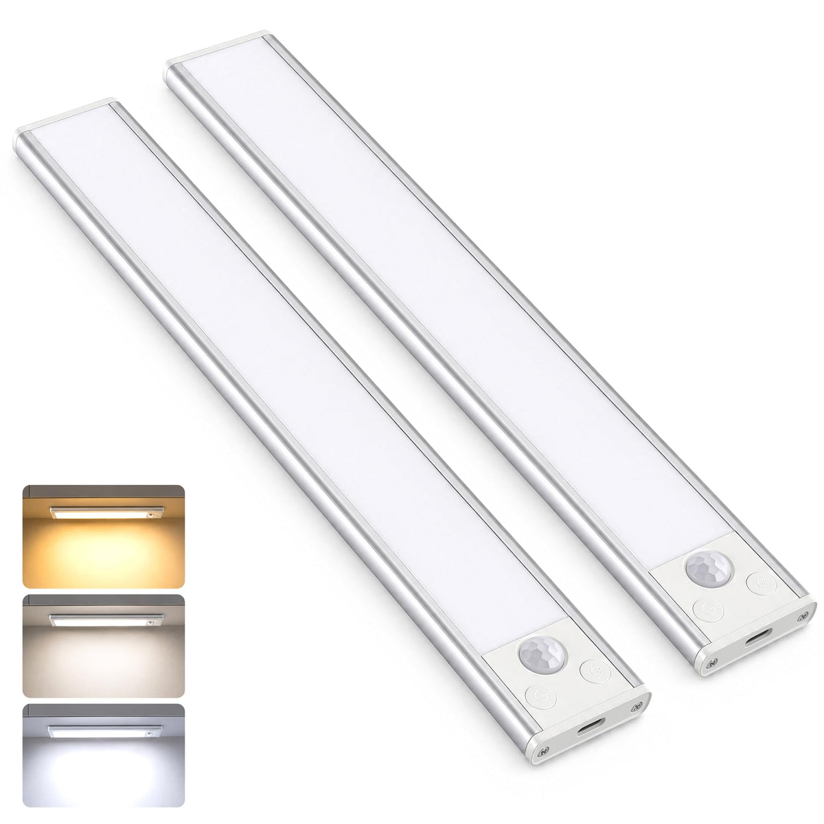 JEKEMORYE Under Cabinet Kitchen Lights Cupboard - LED Motion Sensor Light