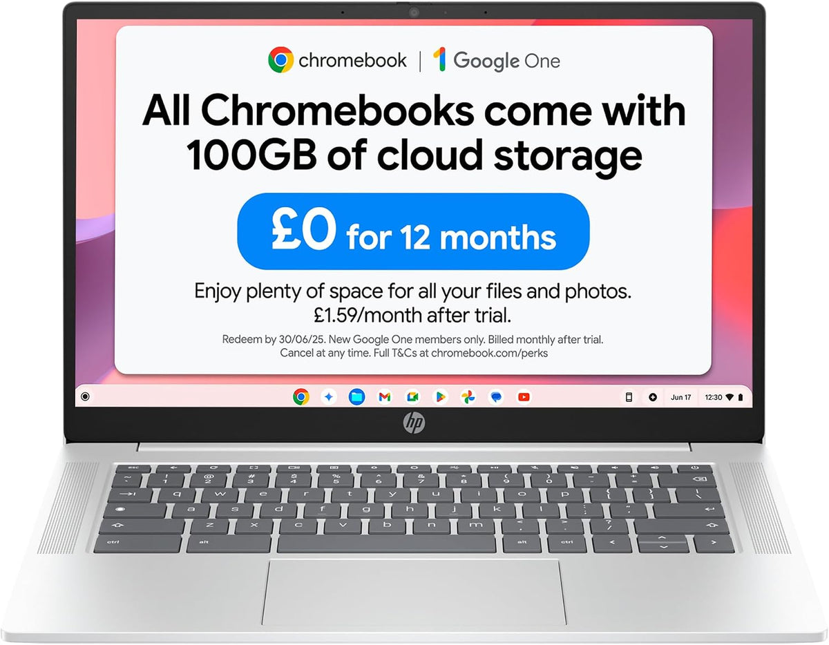 HP Chromebook 14" | Intel N100 Processor | 8 GB RAM | 128 GB UFS | Full HD