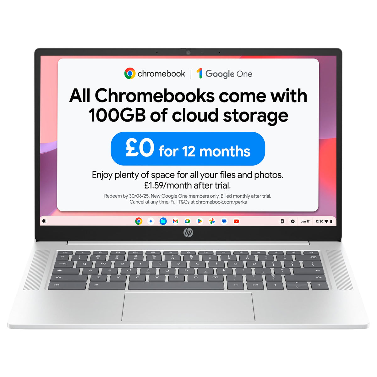 HP Chromebook 14" | Intel N100 Processor | 8 GB RAM | 128 GB UFS | Full HD