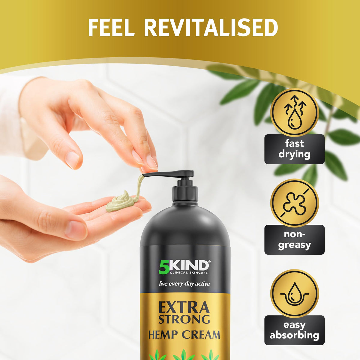 5Kind Extra Strong Hemp Cream 100ml - Hemp and Arnica Cream
