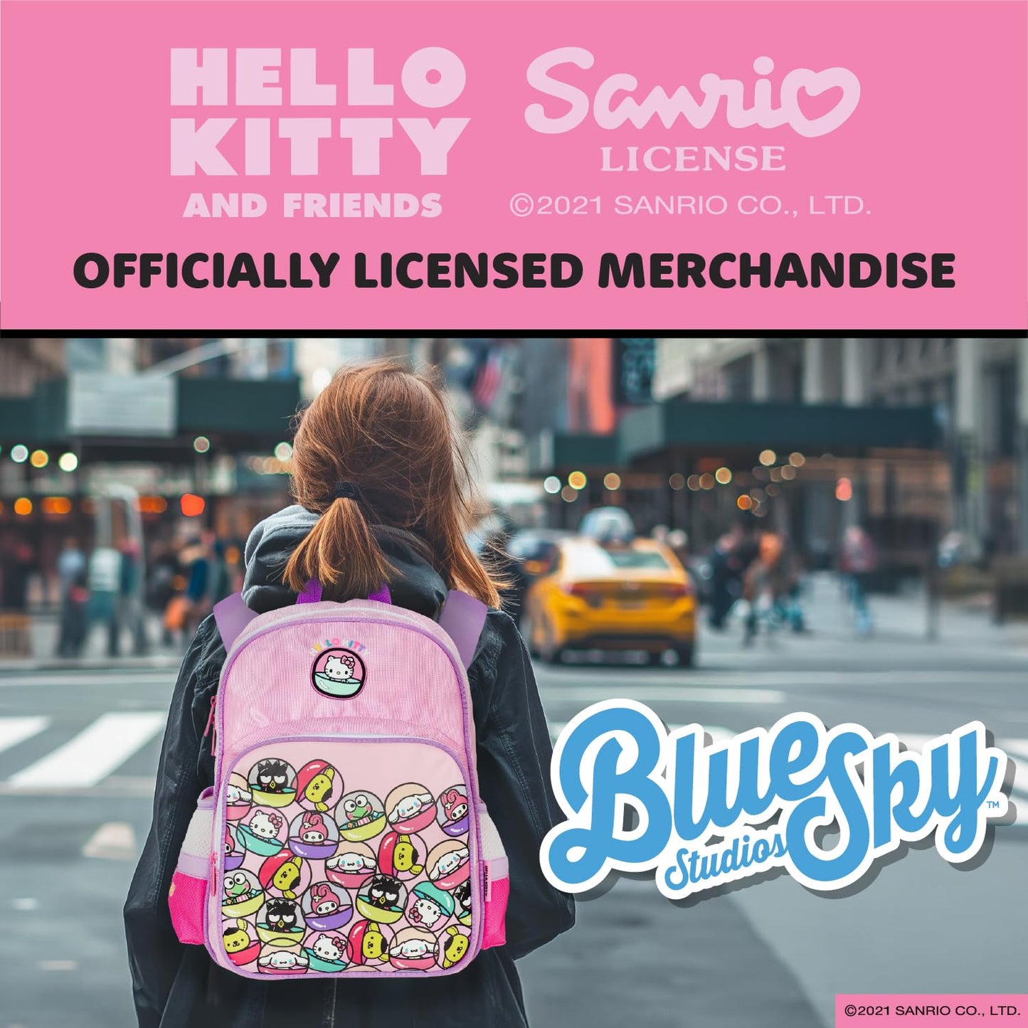 Blue Sky Studios KPop Demon Hunters HUNTR/X Backpack - Official Merchandise - Lightweight Kids School Bag with Padded Straps, Front Pocket & Silver Holographic Details - 36cm K-Pop Purple Rucksack
