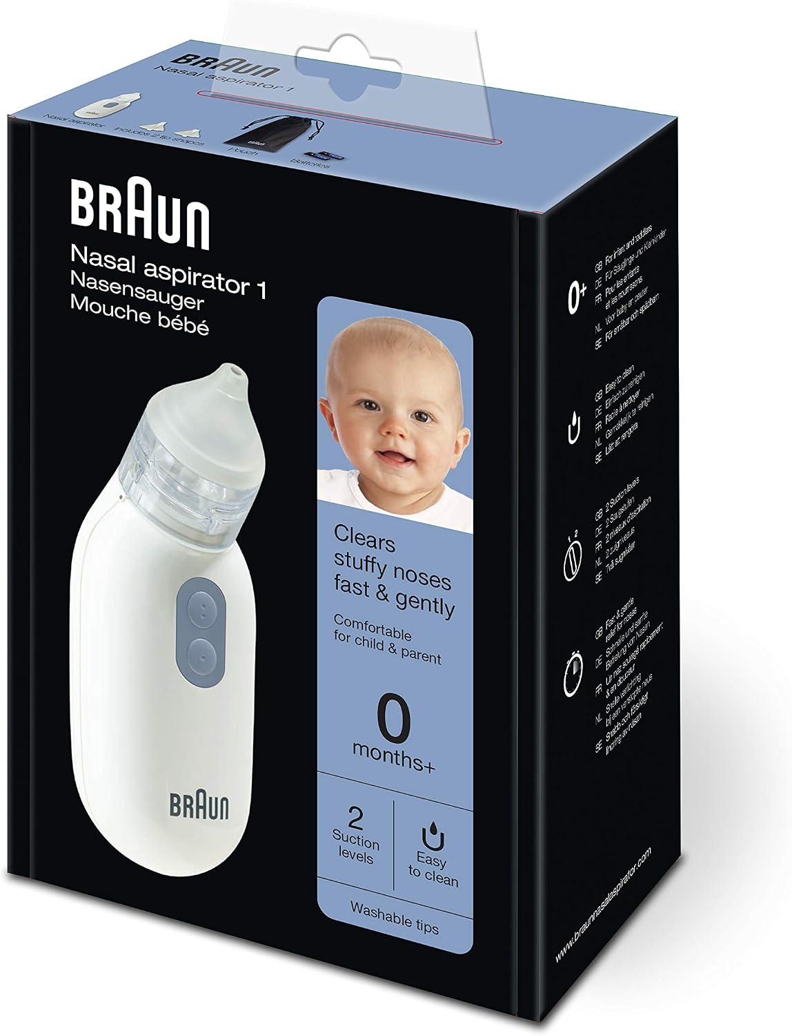 Braun Nasal Aspirator 1 | Mucus Remover | Electric Suction Power