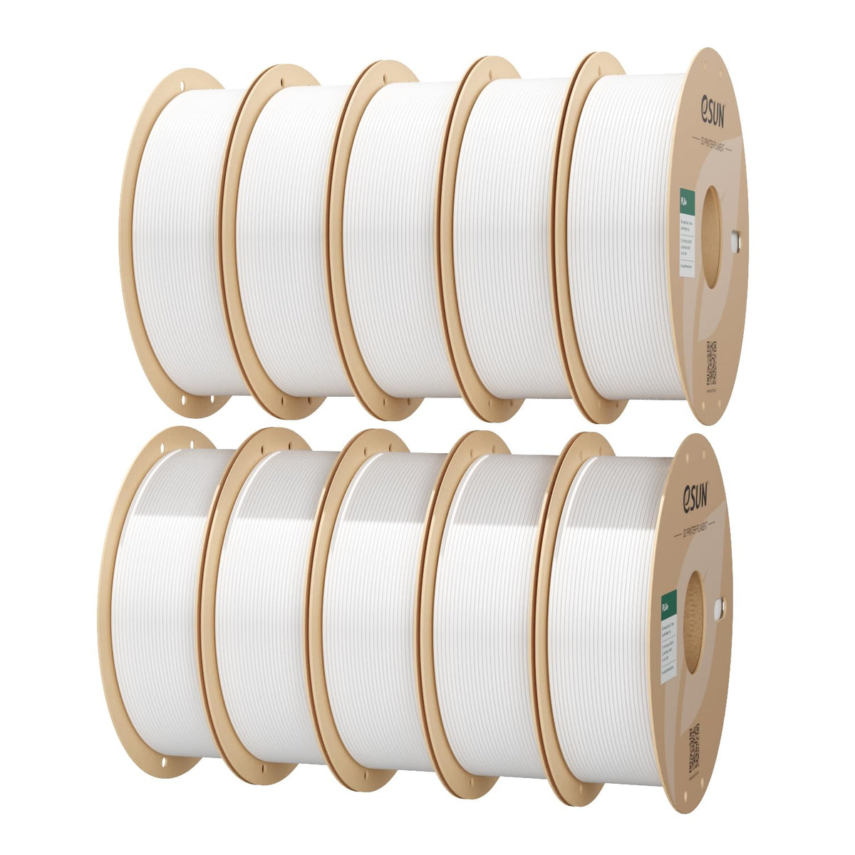eSUN PLA+ 3D Printing Filament 1KG(2.2lbs), Enhanced Toughness, Cold White