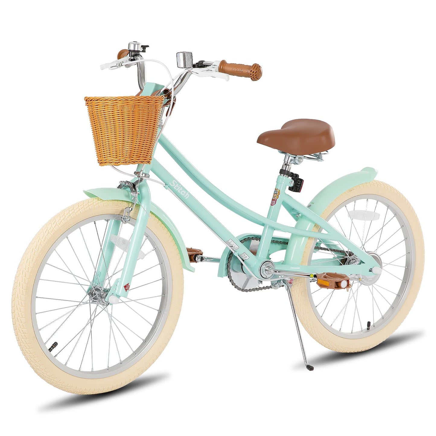 STITCH 12/14/16/20 inch Kids Bike for 3-11 years Girls, 12/14/16 Girls Bike with Training Wheels & Basket, 20 inch with kickstand