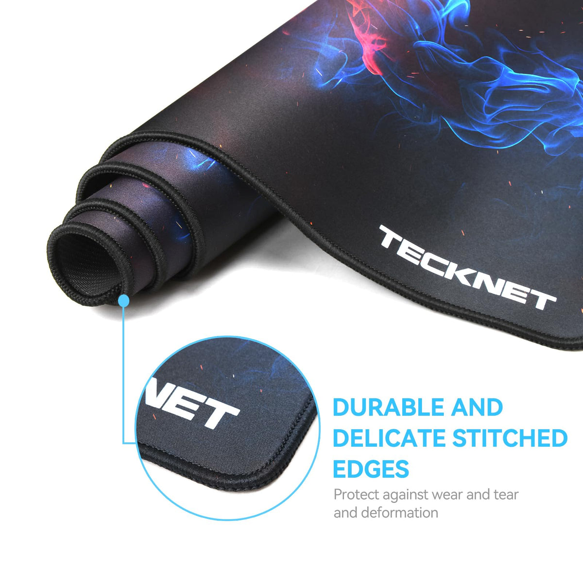 TECKNET Gaming Mouse Mat, 900x400x3mm Large Mouse Pad - Black