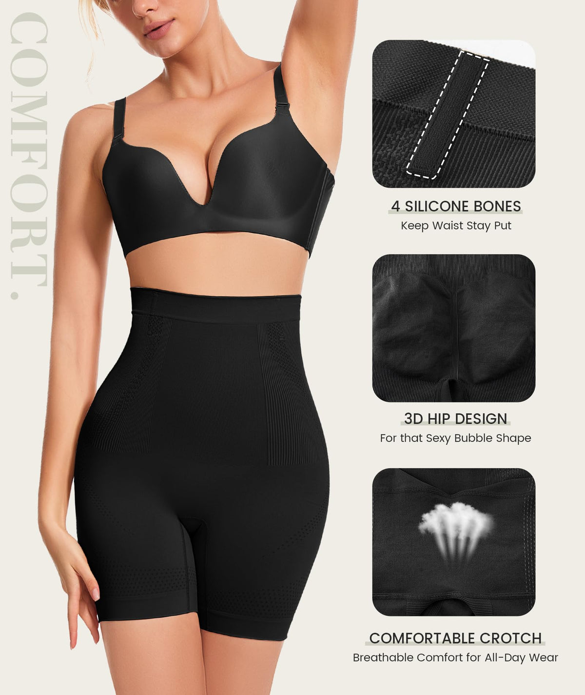 SIMIYA Tummy Control Knickers High Waisted Body Shaper for Women