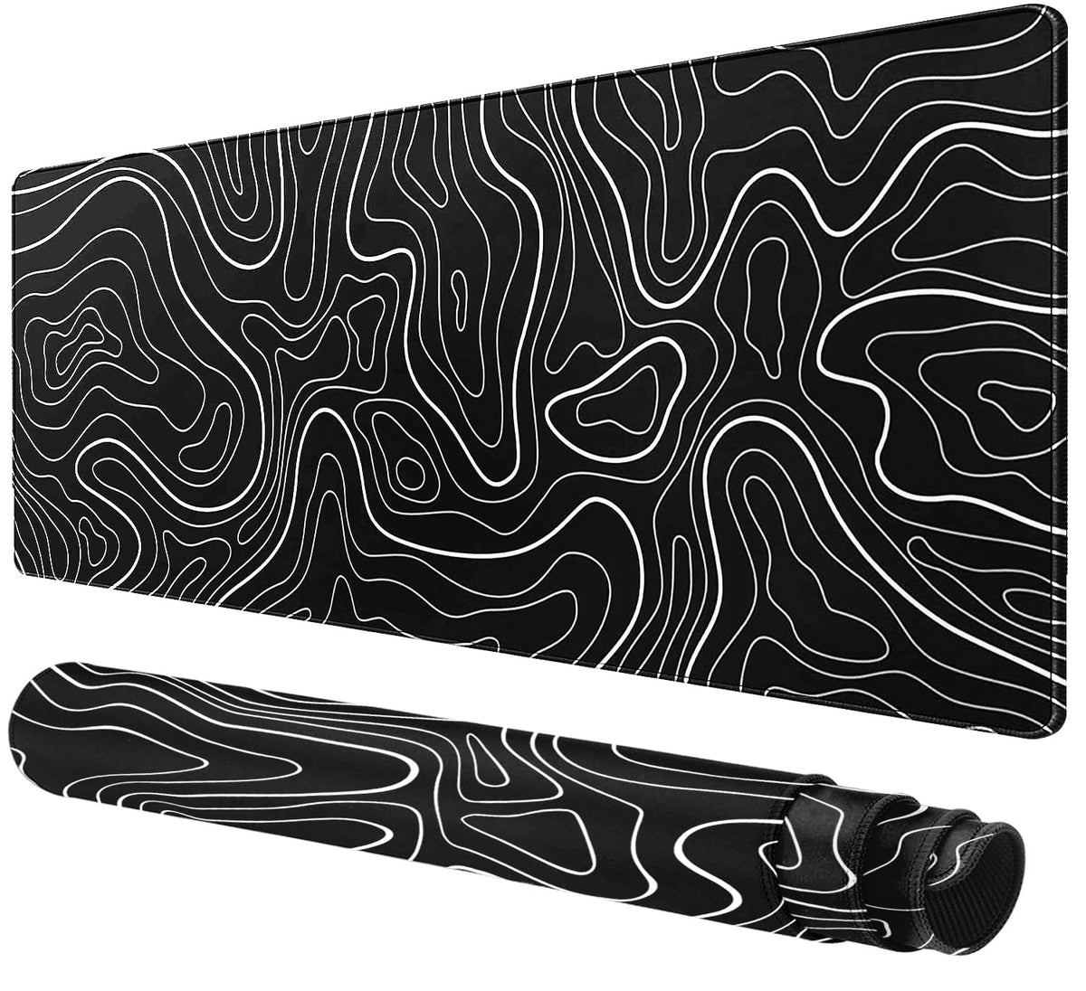 Rcege Large Gaming Mouse Pad Extended Desk Mat with Non Slip Stitched Edge