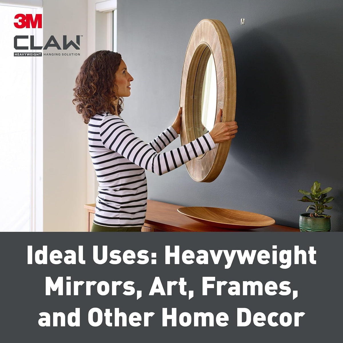 3M Claw Plasterboard Picture Hanging Wall Hooks For Hanging Home Décor, 4 Hangers, Holds up to 7 kg - Ideal for Heavyweight Items
