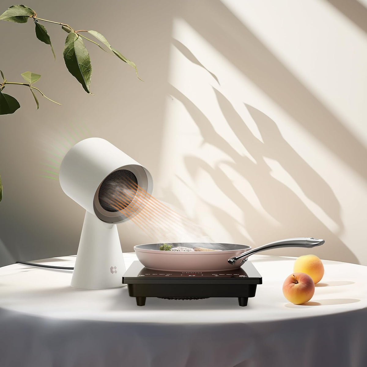 CIARRA CBPHW01 Portable Desktop Cooker Hood Recirculating 2 Speeds White
