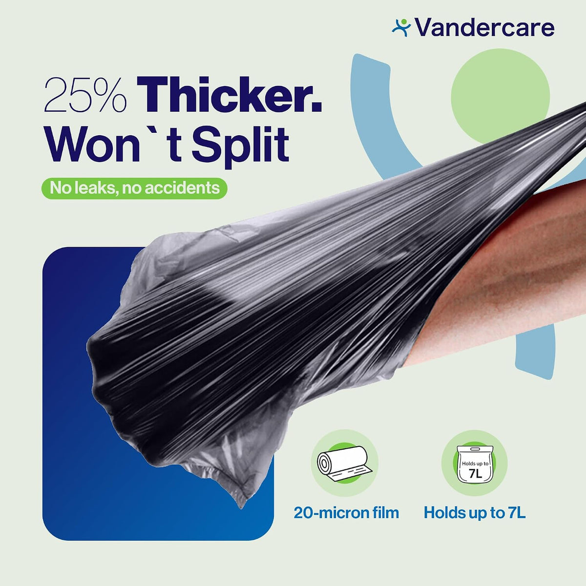 Adult Nappy Bags | 100 Pack | Sanitary Disposable Sacks for Large Incontinence Pads | 25% Thicker | Easy Tie Handles | Bag Extra Strong Thick | Fragrance Free Odourless Discrete