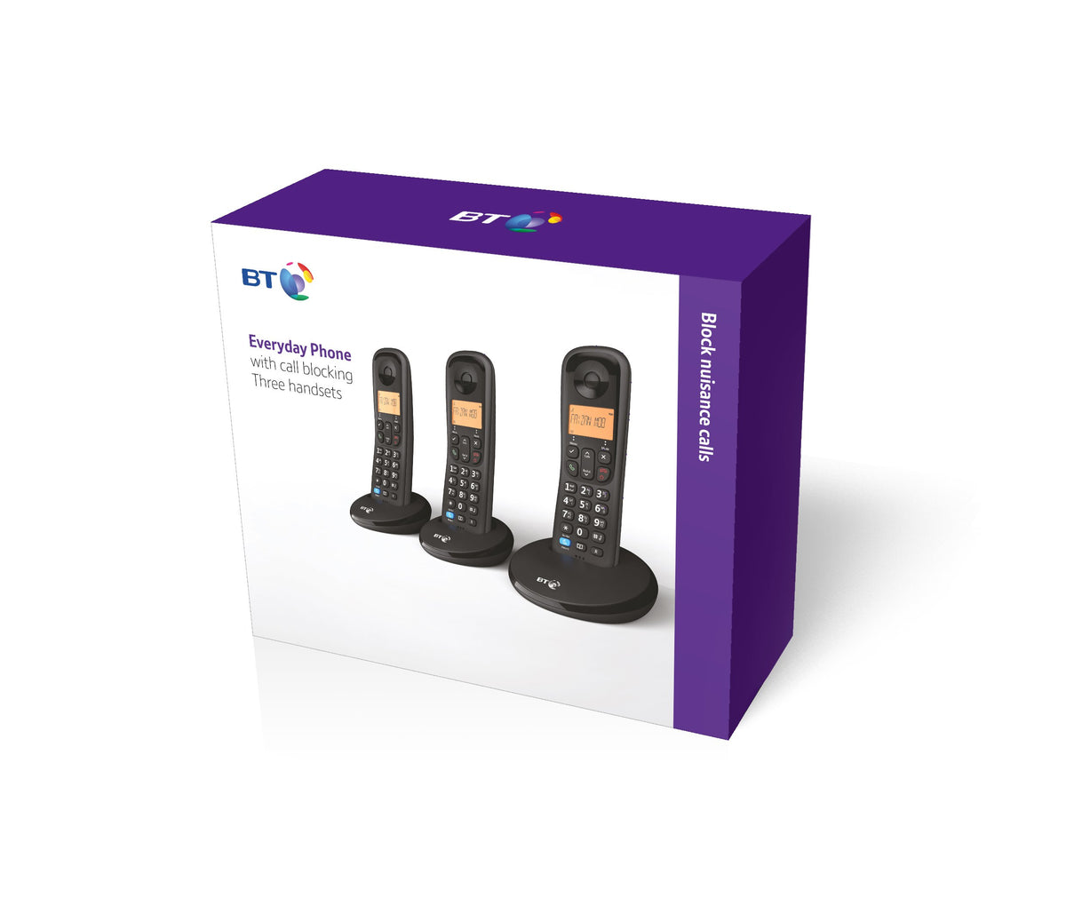 BT Everyday Cordless Landline House Phone, Home Phone, Basic Call Blocker, Do Not Disturb button, Single Handset Pack