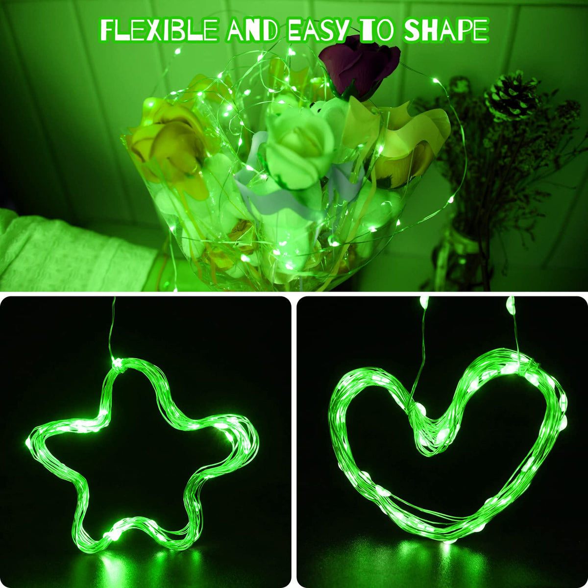 cshare Halloween Decoration Lights,Orange Fairy Lights, 3m 9.8ft 30 LED Halloween Decor String Lights Micro Silver Wire Battery Operated for Autumn Door Window Party Fall Decor.