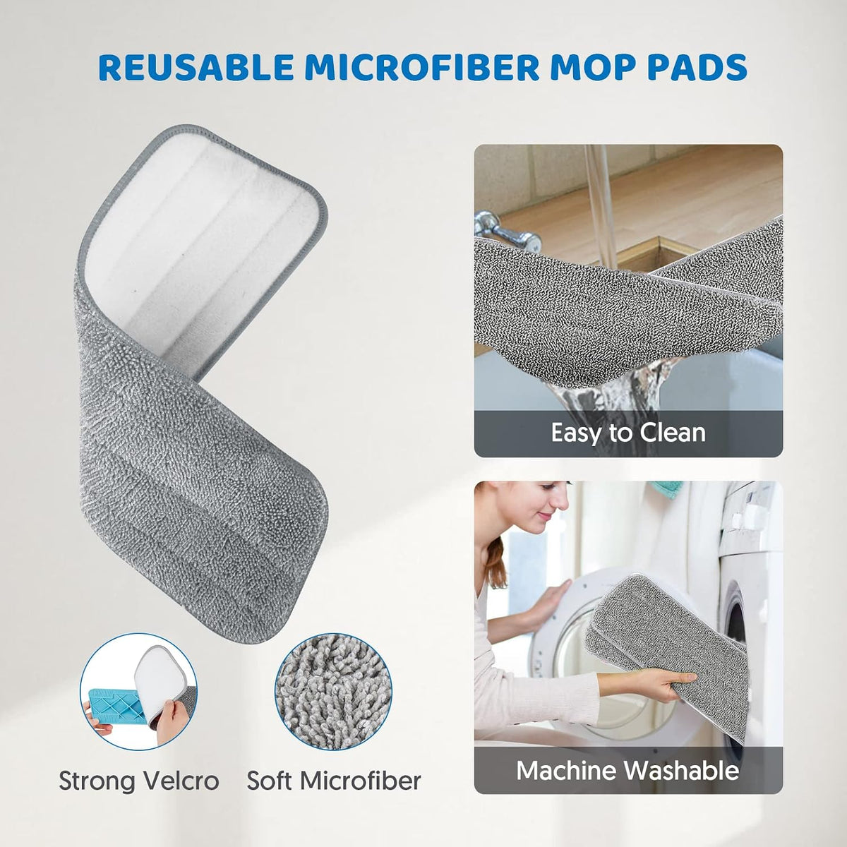 Spray Mops with 4 Washable Pads: Microfibre Floor Mop for Cleaning Floors