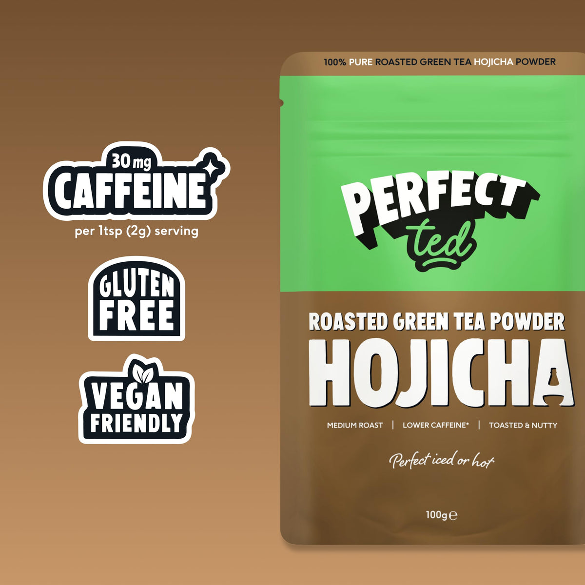 PerfectTed Matcha Powder | Organic Ceremonial Grade Japanese Matcha | 30g
