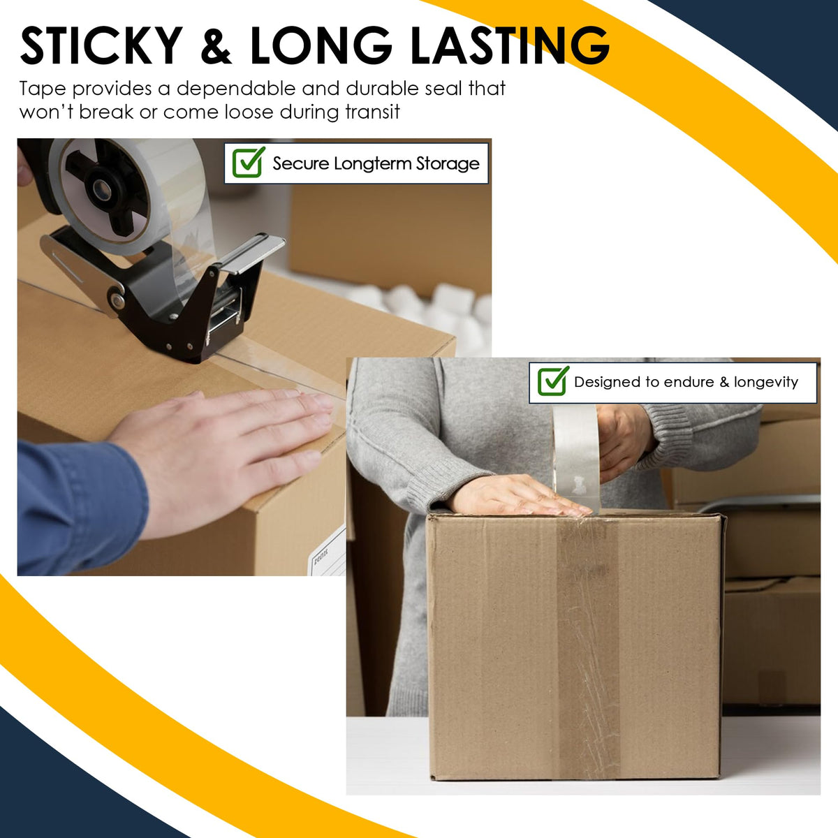 iSOUL Parcel Tape, 6 Rolls Packing Tape Strong Heavy Duty Fragile Tape 48mm x 66m For Packing Boxes Packaging Tape Moving tape Parcel Tape Strong Fragile, Packing Tape Strong for Moving House
