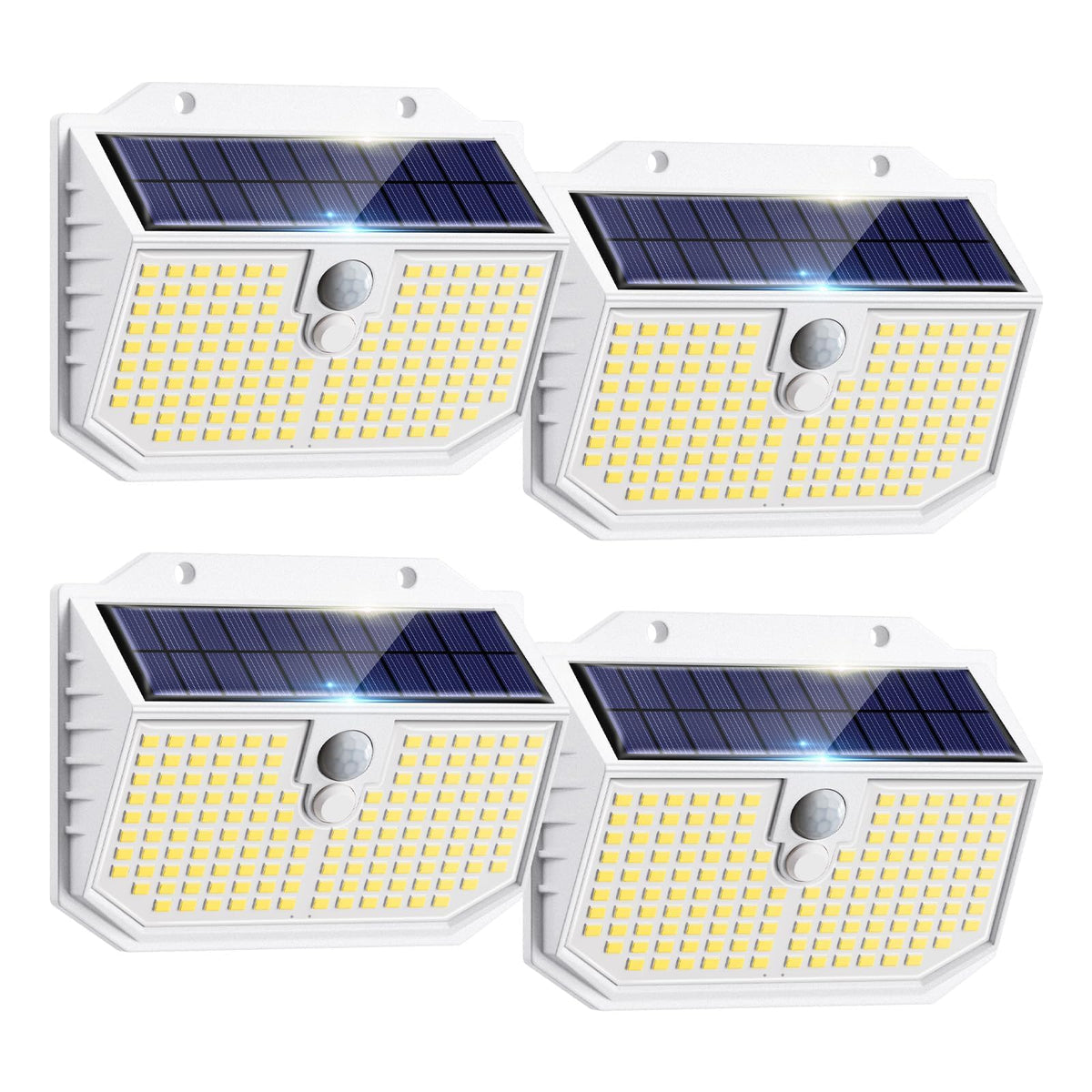 nipify Solar Lights,Upgraded 3000K Warm Solar Garden Lights,3 Modes Motion Sensor and IP65 Waterproof Solar Lights Outdoor Garden for Outside Shed Driveway Backyard Garage Walkway Wall Fences
