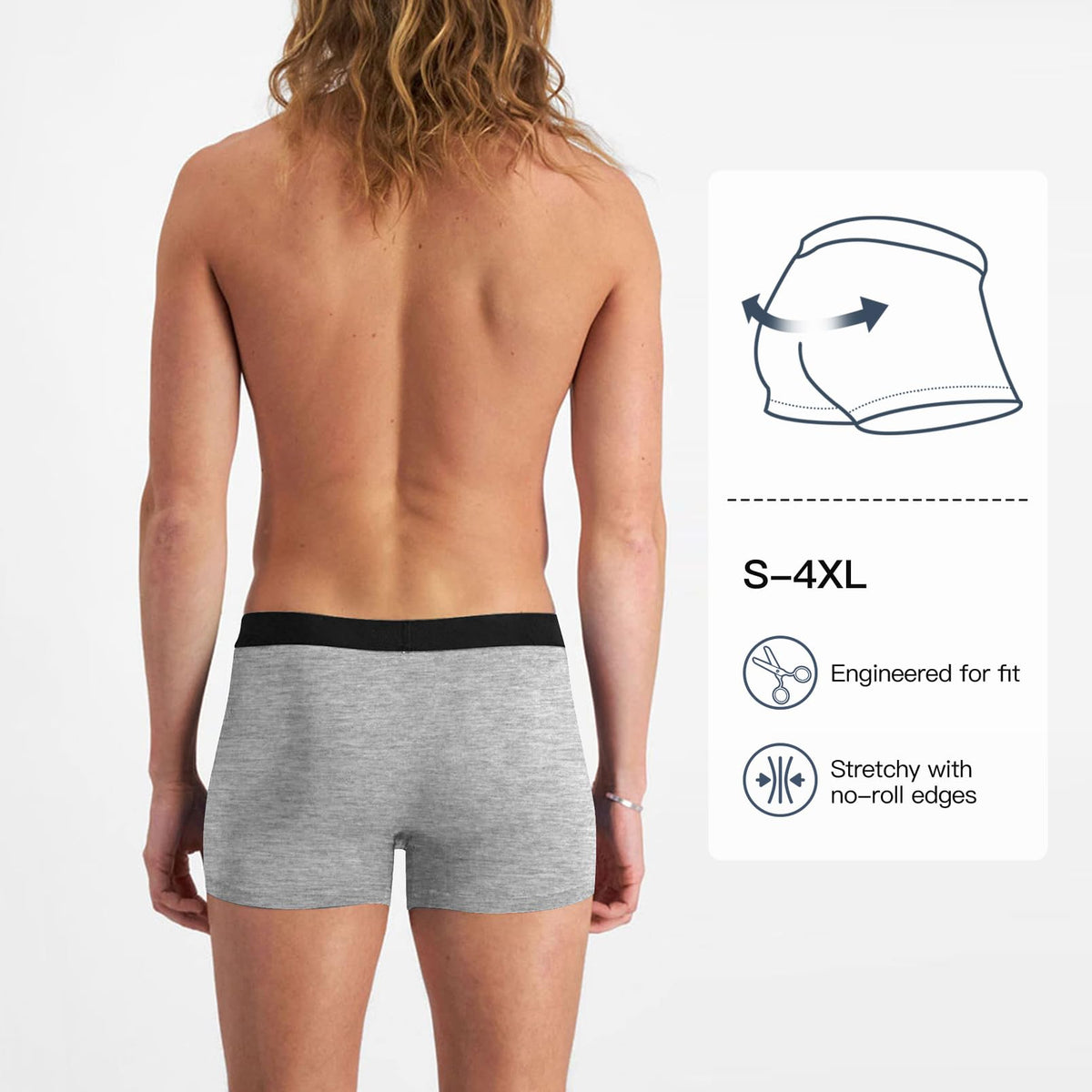 Fullluwaa Mens Boxers Cotton 10 Pack, No Scratch, Breathablee and Soft