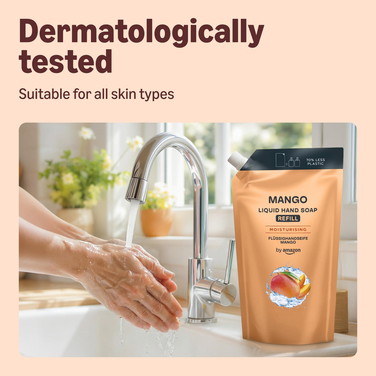 by Amazon Milk & Honey Hand Soap Refill, 2 x 1000ml