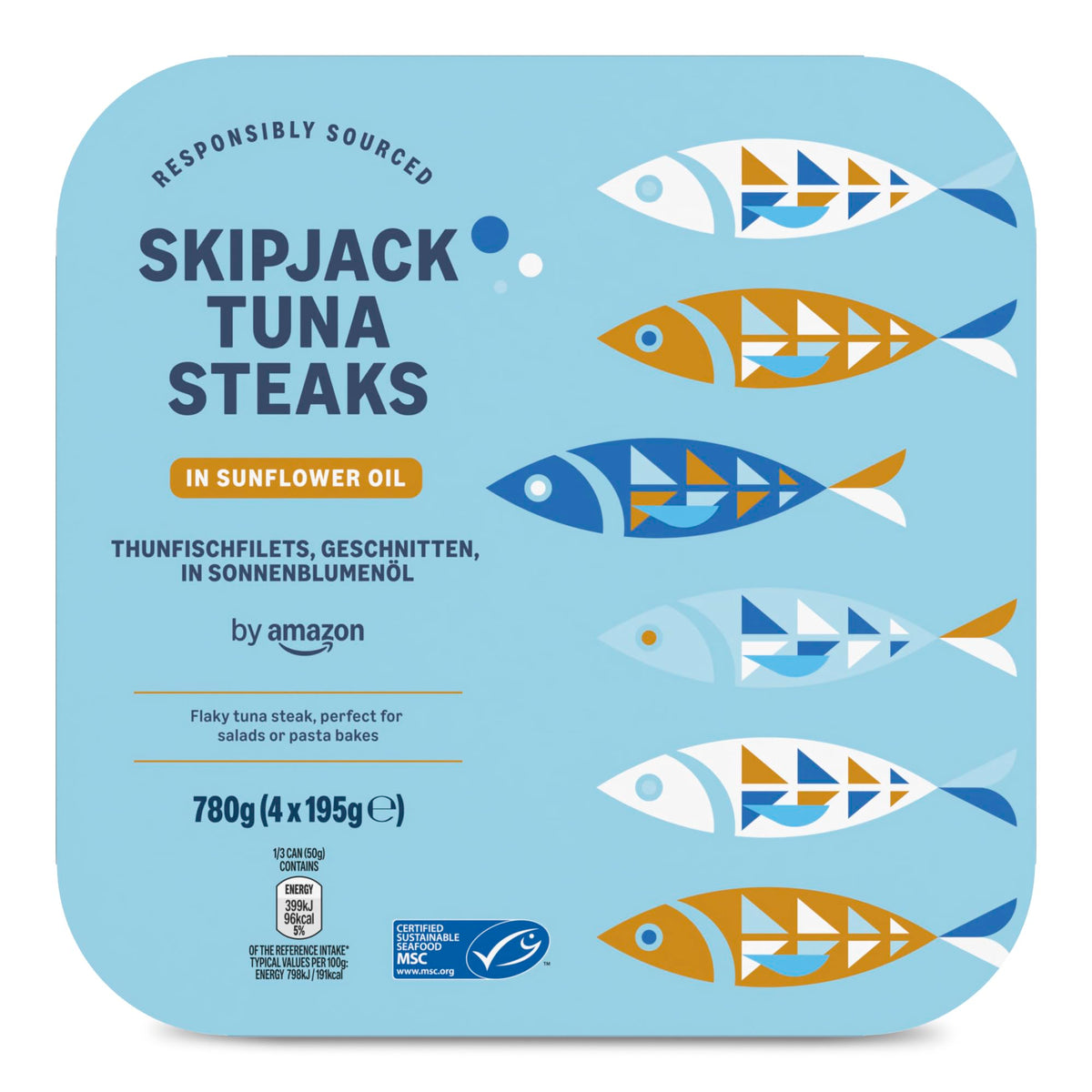 by Amazon MSC Skipjack Tuna Chunks in Spring Water, 4x145g