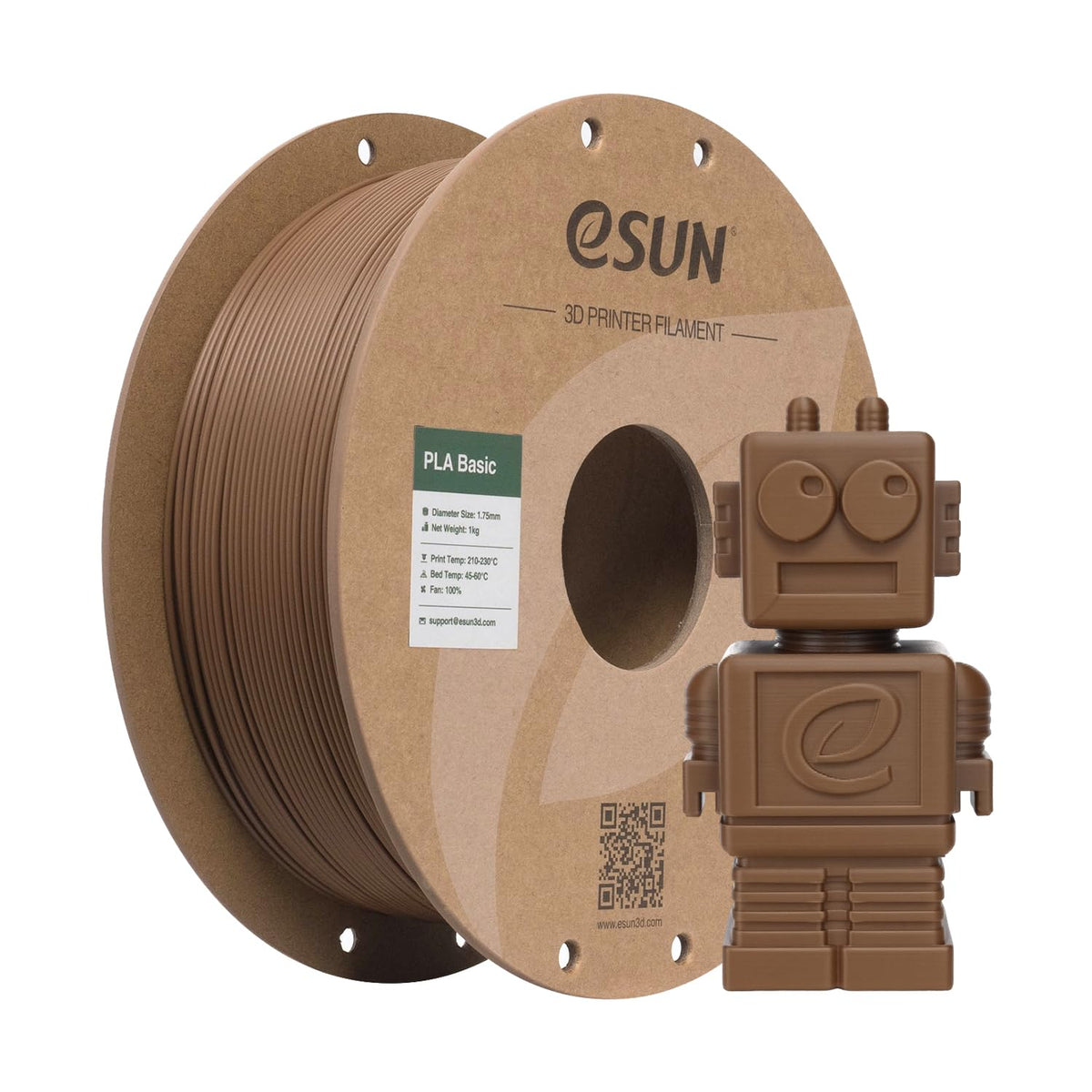 eSUN PLA Filament 1.75mm, PLA Basic Dimensional Accuracy +/- 0.05mm, 1KG Spool (2.2 LBS) Speedy Filament for 3D Printers,Black