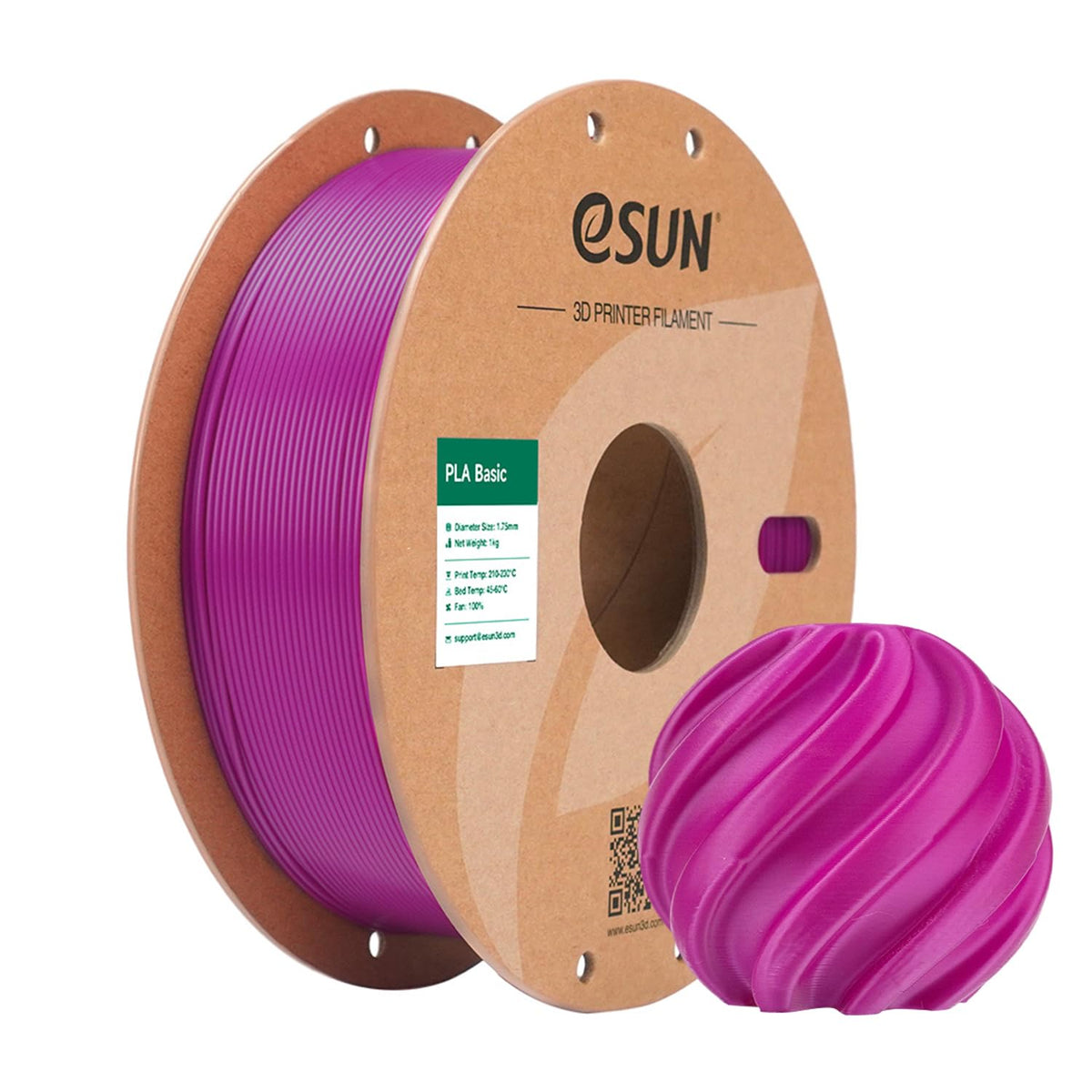 eSUN PLA Filament 1.75mm, PLA Basic Dimensional Accuracy +/- 0.05mm, 1KG Spool (2.2 LBS) Speedy Filament for 3D Printers,Black