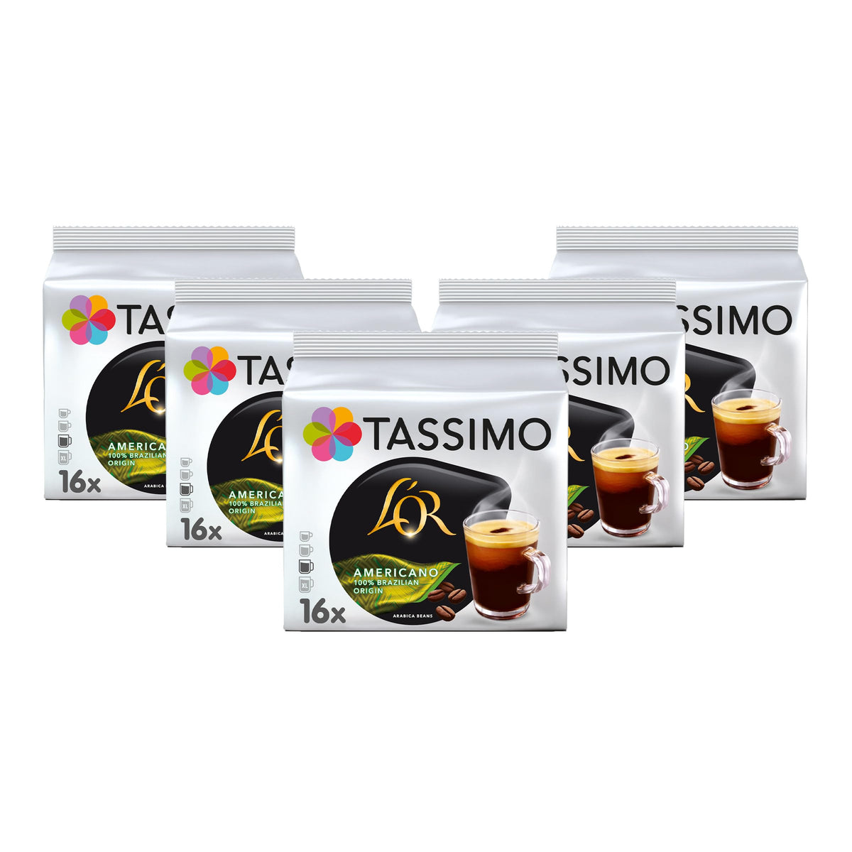 Tassimo L'OR Latte Macchiato Coffee Pods , 8 Count ( Pack of 5), (40 drinks)