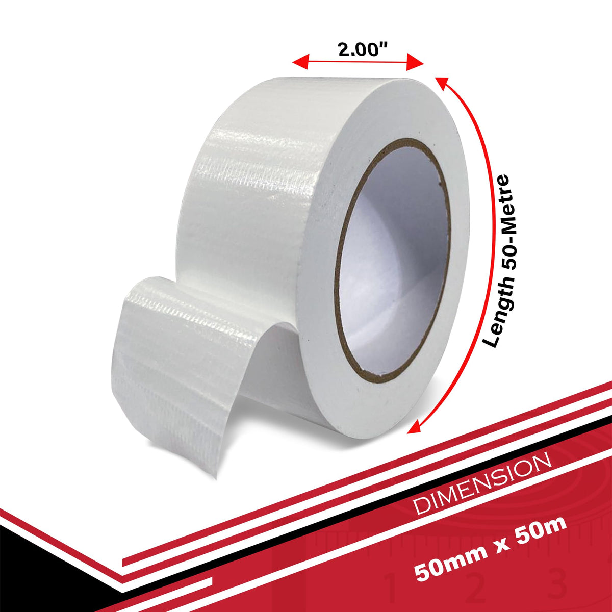 JeeJaan® 3 Rolls of Yellow Duct Tape 50mm x 50m Heavy Duty Waterproof Gaffa Tape for Electrical Plumbing Use Strong Adhesive Durable Ideal for Sealing Fixing and Wrapping Projects
