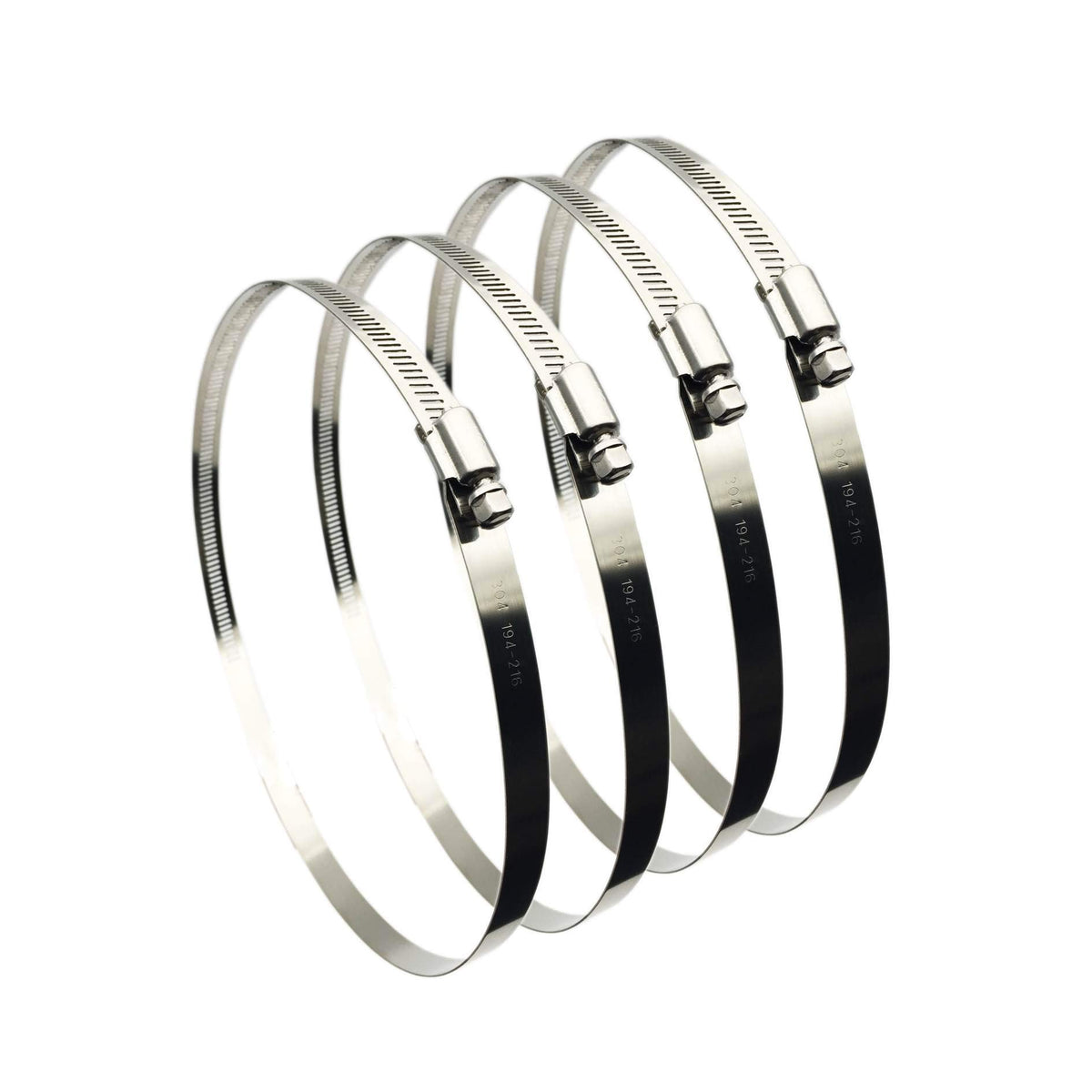 8Pcs 118-140mm Hose Clips Adjustable 304 Stainless Steel Duct Clamps