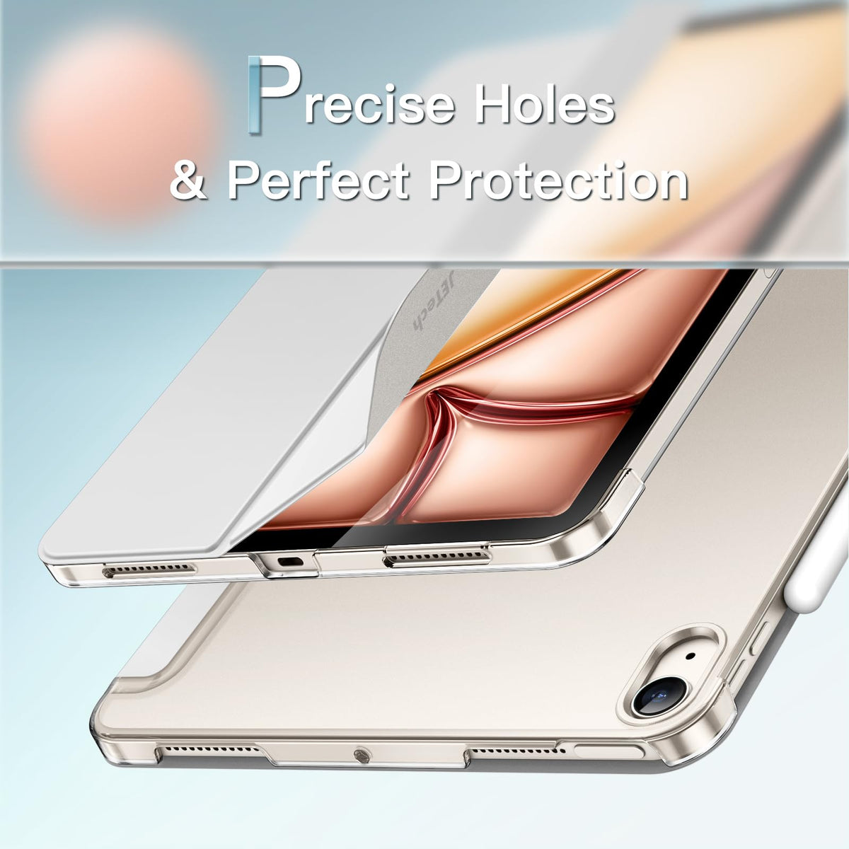 JETech Case for iPad Air 11" M4/M3/M2 & iPad Air 5/4 10.9", White