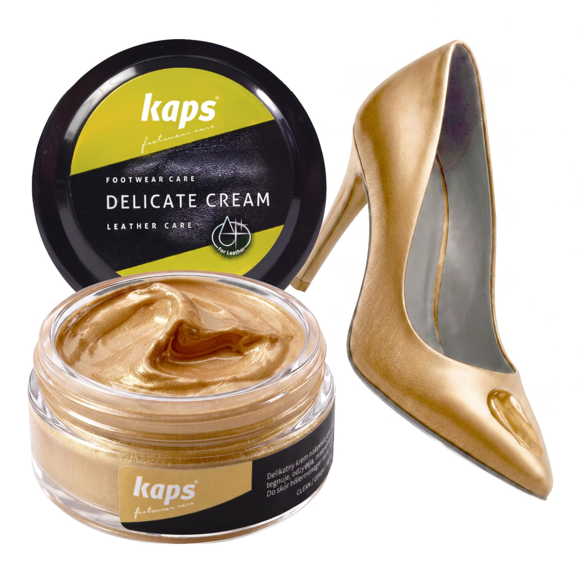 Leather Shoe Cream Polish & Conditioner, Kaps 50ml