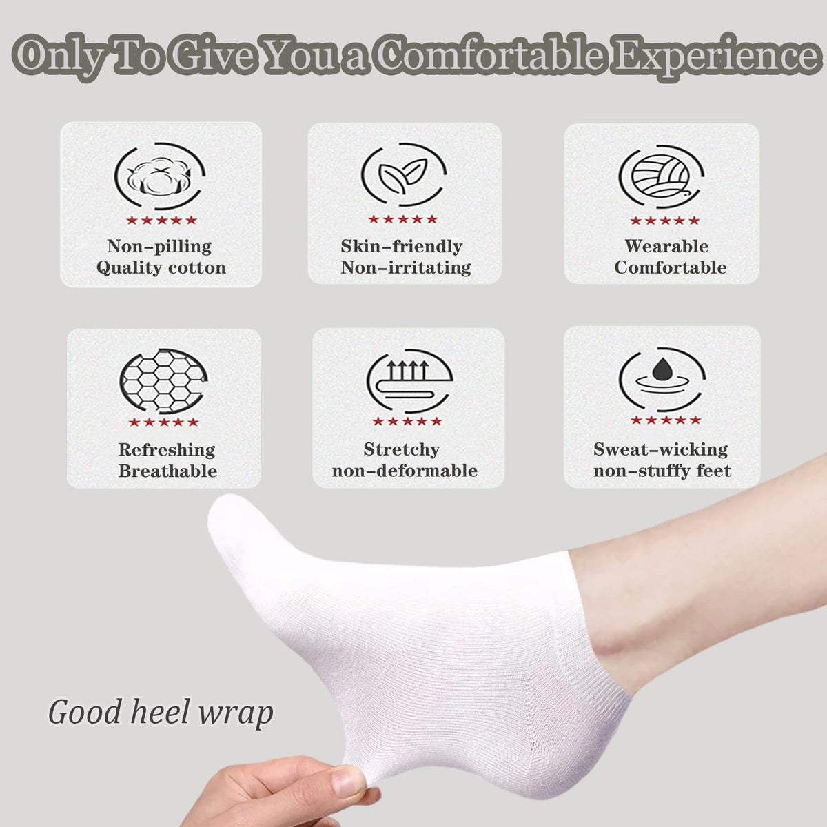 KEYRI 6 Pairs Ankle Socks Low Cut Trainer Socks