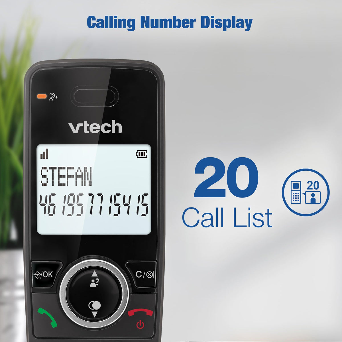 VTech EA5050 DECT Cordless Phone with Answering Machine,Nuisance Call Blocker, Volume Booster, Easy-to-Read Backlit Display, 18 Hours Talk-time, Handsfree Speakerphone, Single Handset