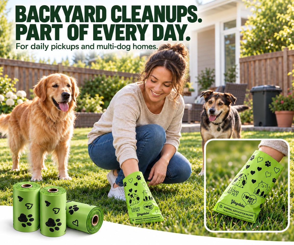 Biodegradable Dog Poo Bags with Dispenser Leak Proof - 280 Count Scented