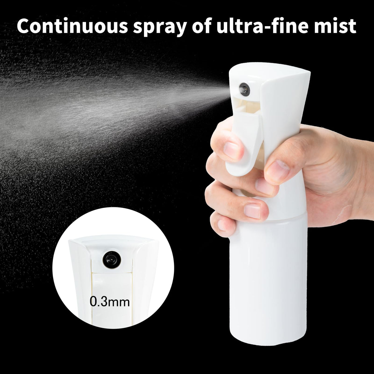 Spray Bottles Continuous Ultra Fine Mist Empty Water Bottles Hairdresser Spray Bottles Salon Hairdresser Hair Tool Water Sprayer (200ML, Mint Green)