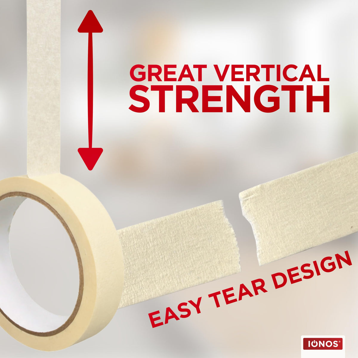 Status IONOS Masking Tape, Multi Surface, Pack of 1, 48mm x 20m