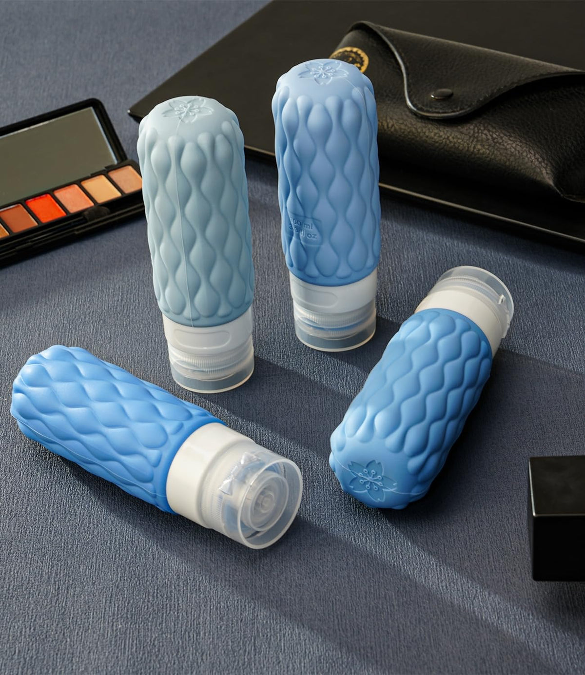 100ml Silicone Travel Bottles for Toiletries for Shampoo and Conditioner