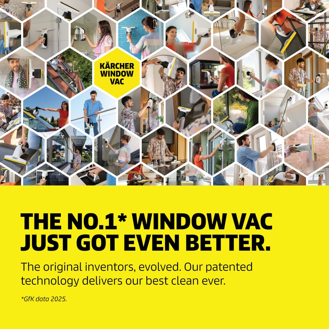 KÄRCHER WV 1 Cordless Window Vac, 20 Min Run Time