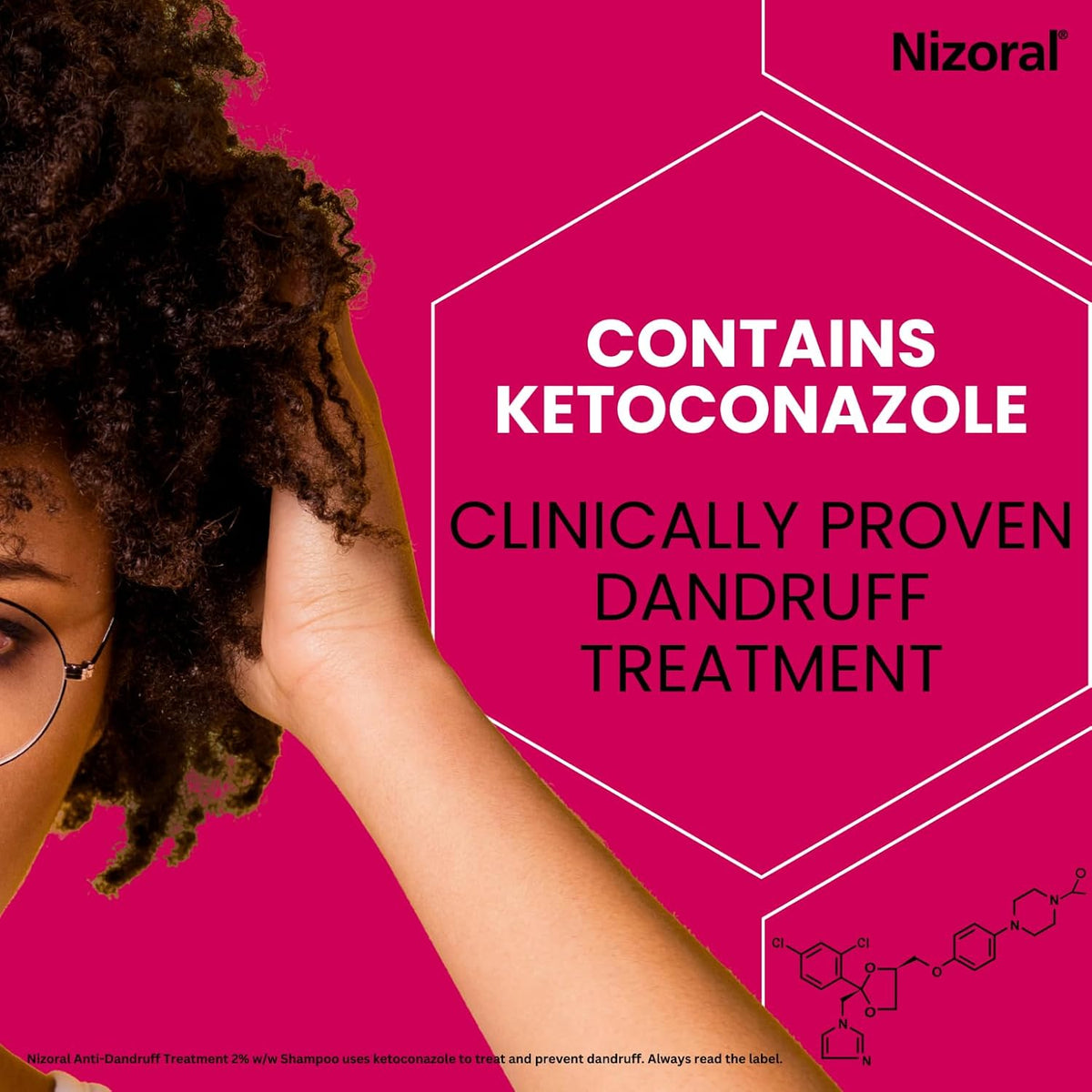 Nizoral Anti-Dandruff Treatment Shampoo, 1x100ml Bottle