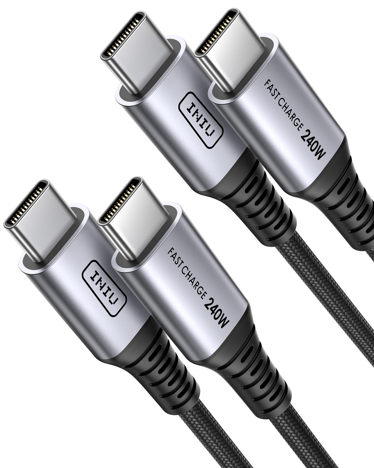 INIU 240W USB C to USB C Charger Cable, [2-Pack 2m] PD Type C Charge Cable