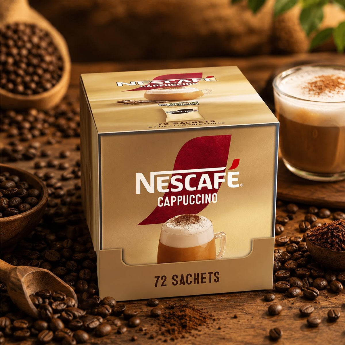 NESCAFÉ Cappuccino Instant Coffee Sachets - 72 x 15.5g