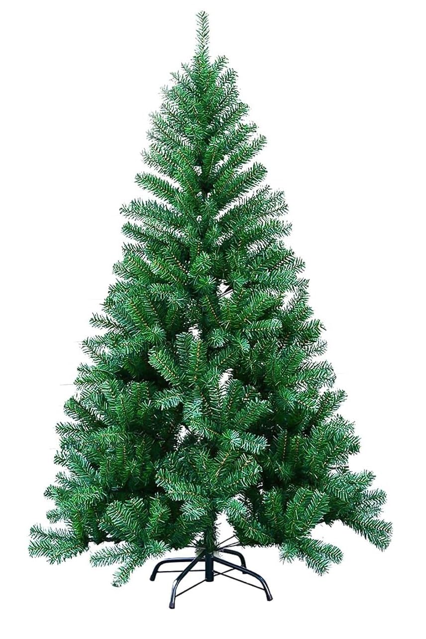 6ft (1.83M) Artificial Christmas Tree, Realistic Green with Metal Stand
