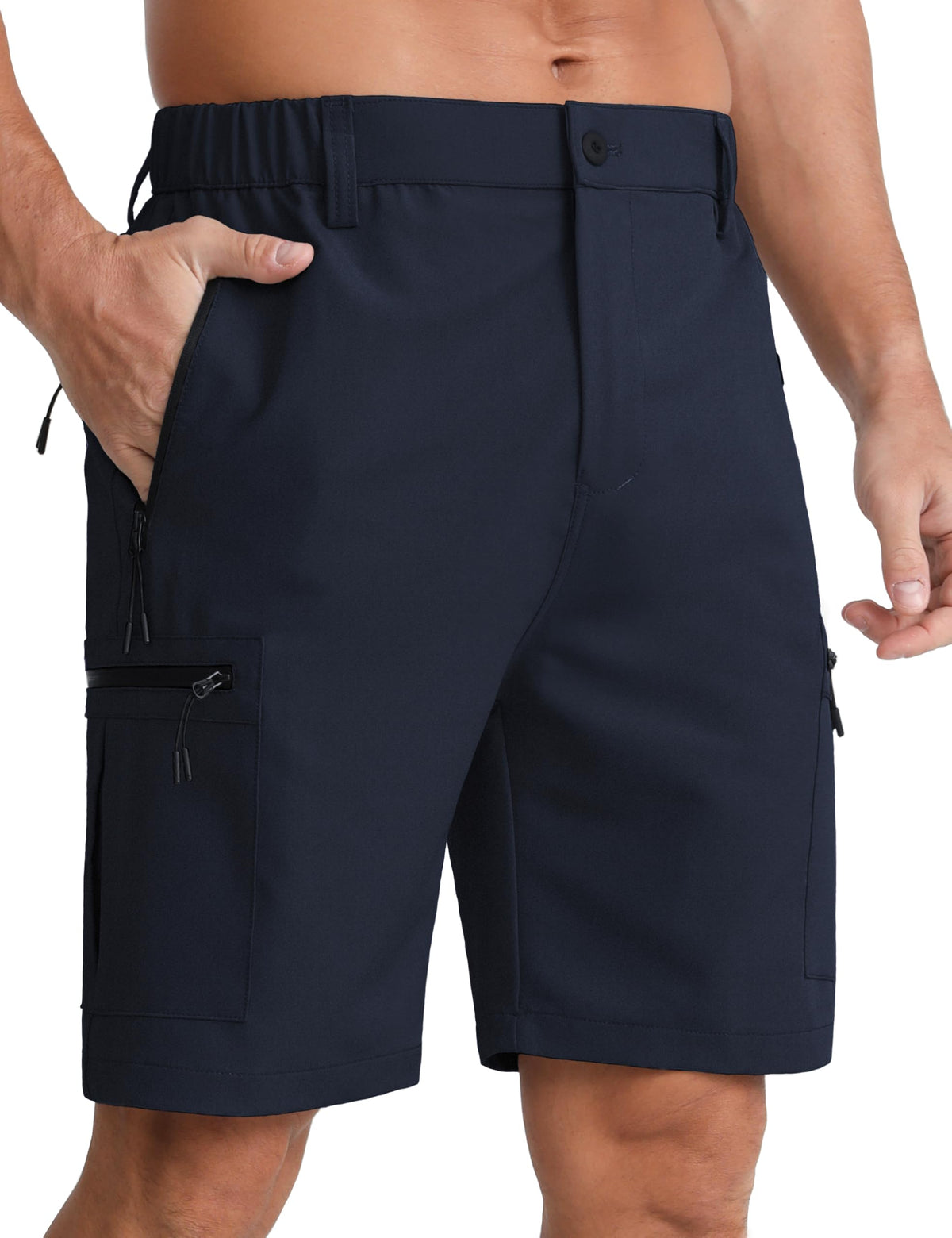 APTRO Mens Cargo Hiking Shorts Outdoor Lightweight Golf Casual Shorts for Men with 5 Zipper Pockets