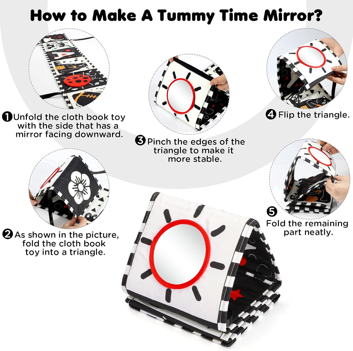 URMYWO Baby Toys, Black and White Sensory Toys Brain Development
