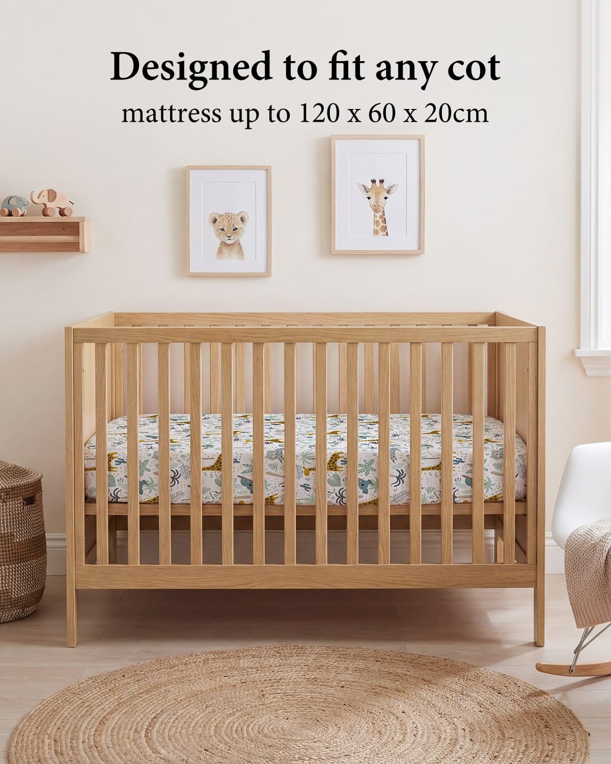 Yoofoss Moses Basket Sheets 41 x 84 cm, Fitted Soft & Breathable Microfiber Pram Sheet for Newborn Baby Boy and Girl, Crib Bassinet Mattress Protector Snuzpod Bedside 2 Pack