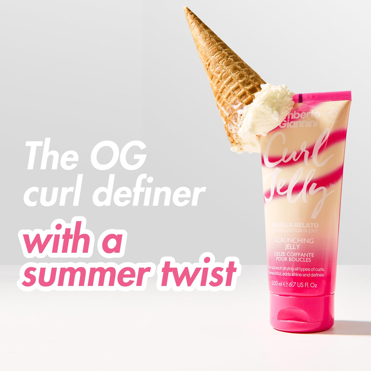 Umberto Giannini Curl Jelly Scrunching Jelly & Creme De Curl Control Cream Duo for Curly or Wavy Hair, Vegan & Cruelty Free, 2 Pack