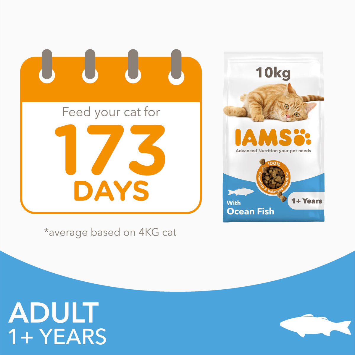 IAMS Adult Complete Dry Cat Food Chicken 3kg - Supports Strong Immune System
