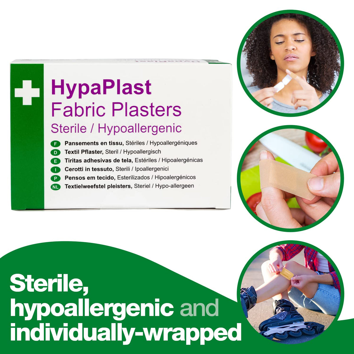 Safety First Aid Group HypaPlast Pink Washproof Plasters, 7.2 x 2.5 cm (Pack of 100)