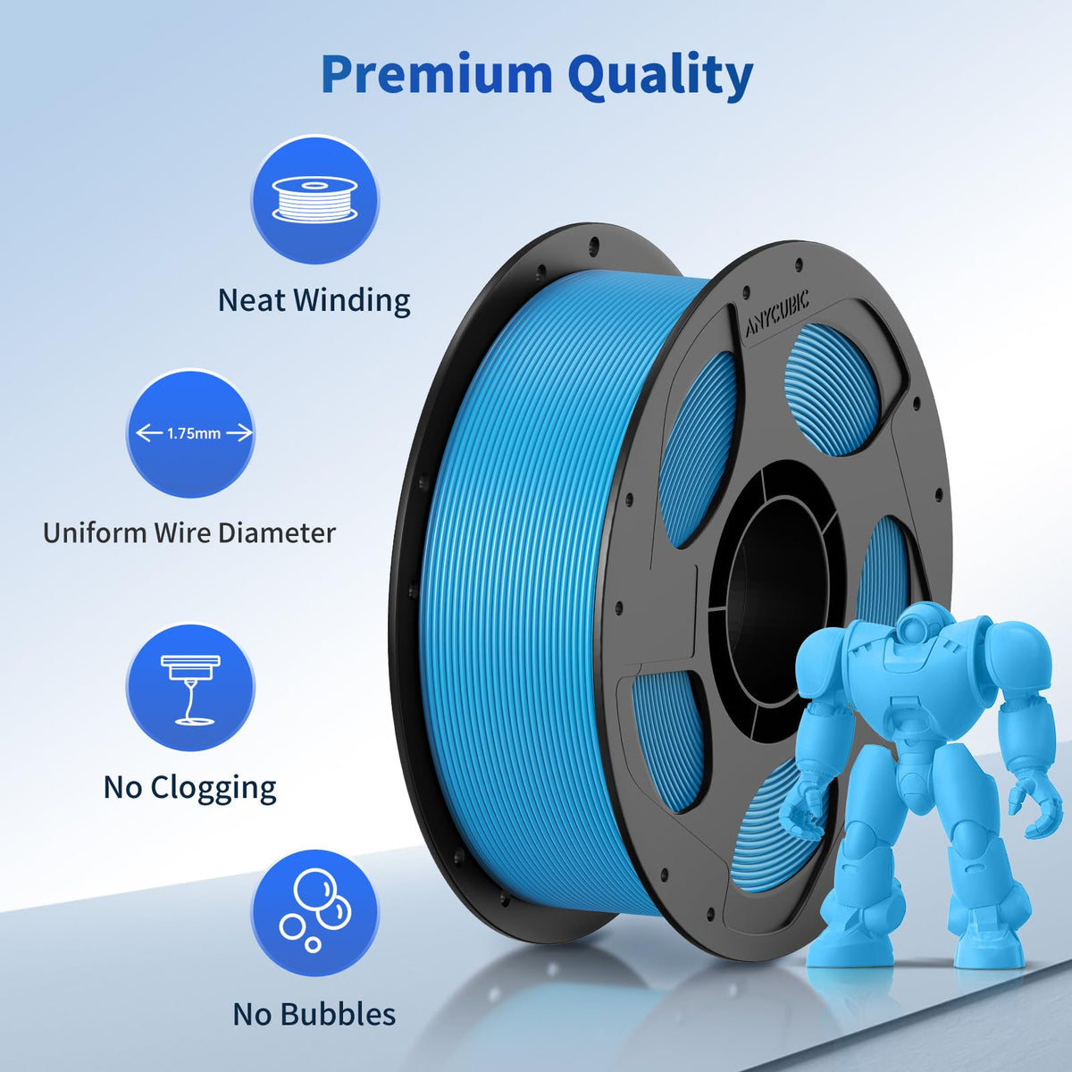 ANYCUBIC PLA 3D Printer Filament 1.75mm, 10KG Multicolor Combination