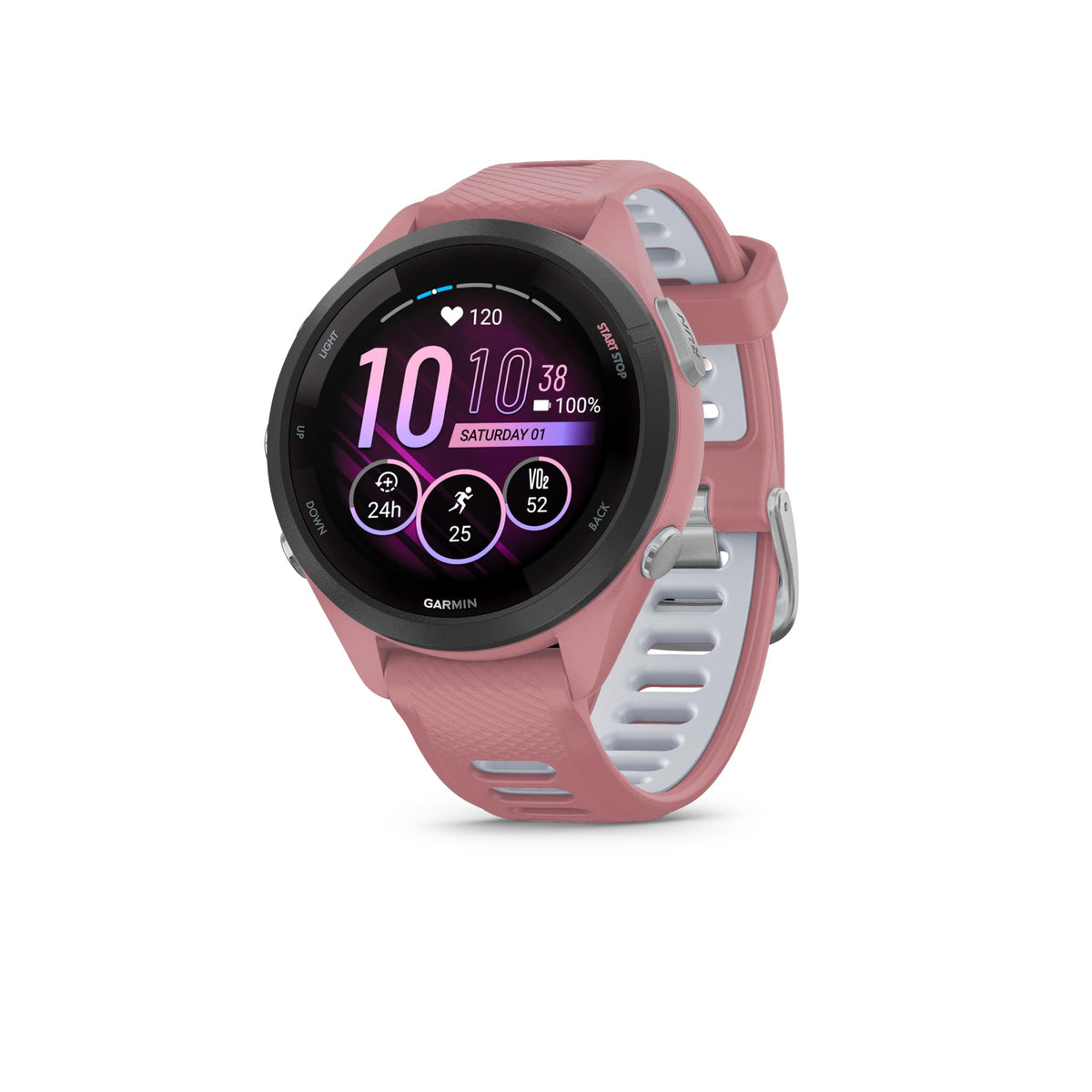 Garmin Forerunner 265S, 42mm GPS running smartwatch, Whitestone